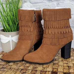 Catherine Malandrino suede booties 6.5
